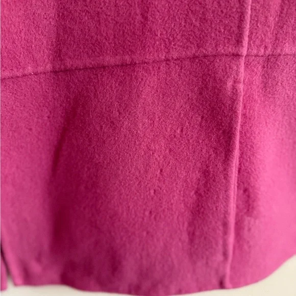 Eileen Fisher Vibrant Pink Open-Front Blazer 3x boiled wool cashmere blend FLAWS - Picture 9 of 9